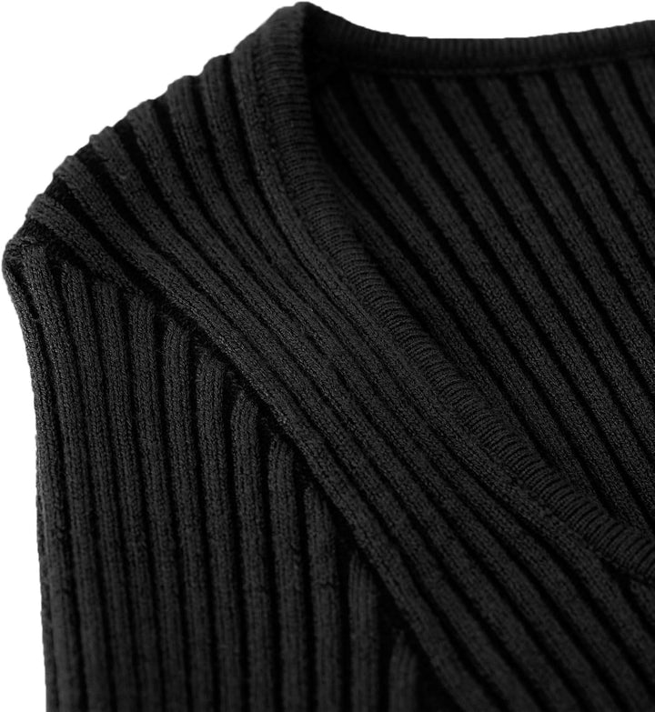 MAGIMODAC Damen Strickkleid Bodycon Freizeitkleid Pullikleid Midi Kleider Herbst Winter gestricktes