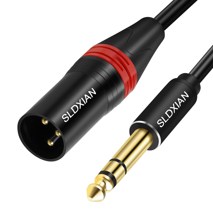 SLDXIAN XLR auf Klinke 6,35mm, XLR Mikrofonkabel Balanced Stereo 1/4 Zoll TRS Stecker auf XLR Stecke