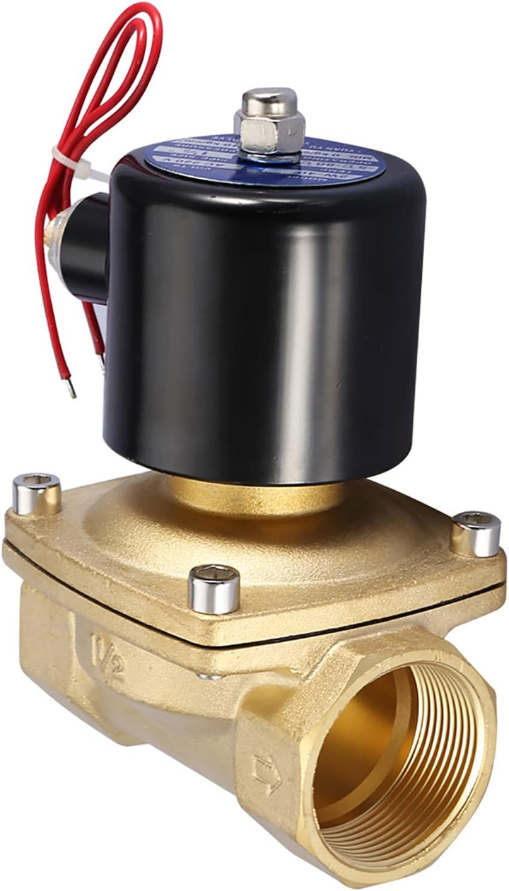 Magnetventil DN40 1-1/2 "Zwei Wege Messing Elektromagnetventil Normalerweise Geschlossen 220VAC für