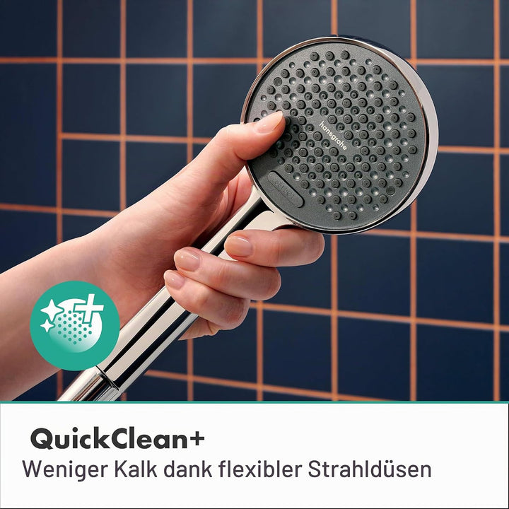 hansgrohe Activera Select S - Duschset mit Duschkopf wassersparend (EcoSmart, 2 Strahlarten), Duschs