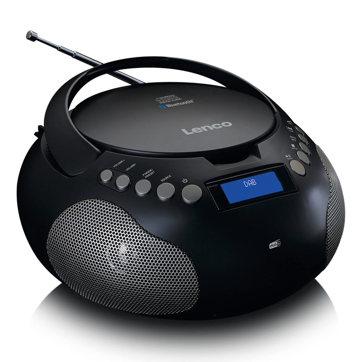 Lenco SCD-341 tragbares CD-Radio -CD-Player - DAB+ Radio - Bluetooth - Sender und Titelspeicher - Uh