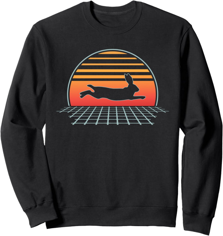 Rabbit Retro Vintage 70s 80s Bunny Vaporwave Aesthetic Sweatshirt