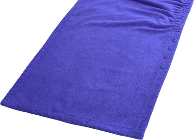Lashuma Männer Saunakilt Blau, Baumwoll Saunarock mit Tasche und Knöpfen, anpassbarer Sauna Sarong L