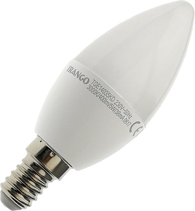 Trango 10er Pack E14035KD*10 LED Birne 3-Stufen dimmbar - 5 Watt - 400 Lumen 3000K Warmweiss - Ersat