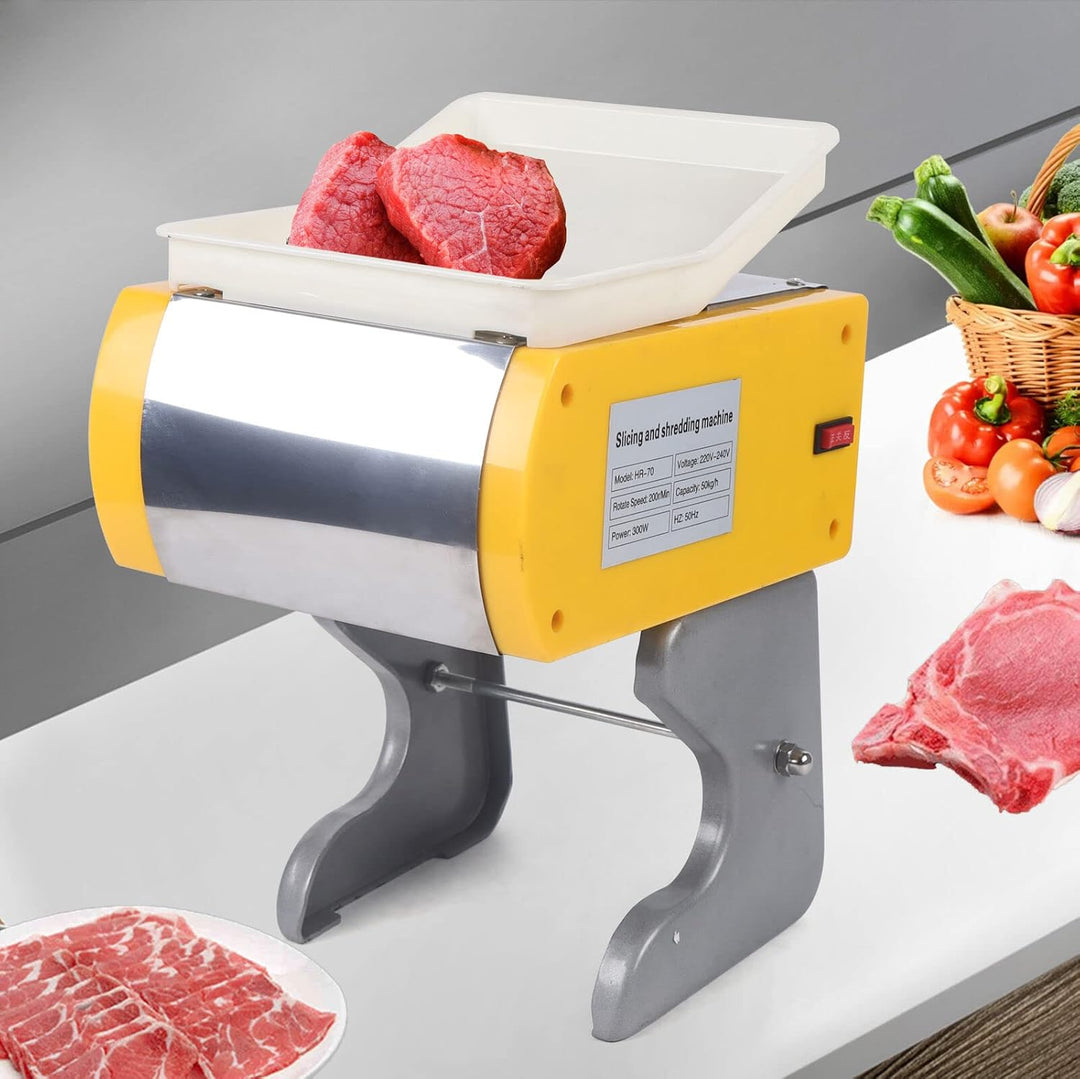 Elektrisch Allesschneider Fleischschneider 300W 50kg/h Aufschnittmaschine HR-70 schnelles Schneiden
