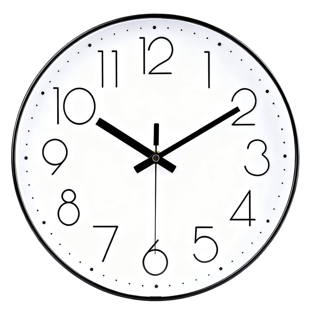 jomparis Funkuhr 30cm Funk-Wanduhr,Küchenuhr mit Funkaussensender Hohe Genauigkeit, Arabische Ziffer
