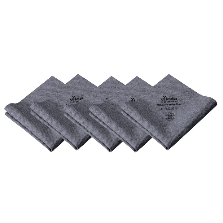 Vileda Professional Purmicro Active Max XL Waschlappen, grau, 5 Stück