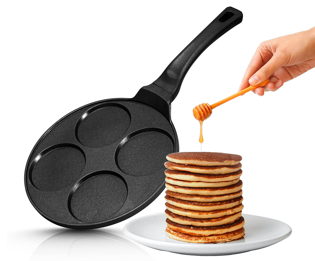 Pancake Fried Egg Pan Diameter 27 cm with Greblon Ceramics Coating Induction Ceramic Gas Electric 4