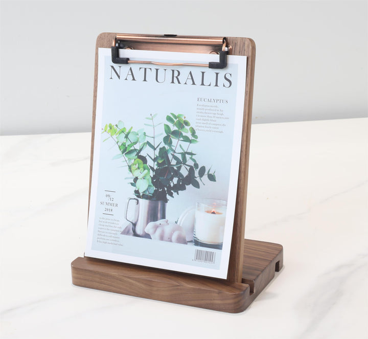 Klemmbrett aus massivem Hartholz mit Ständer, Menühalter aus Holz für Restaurants, Tischständer, Qui