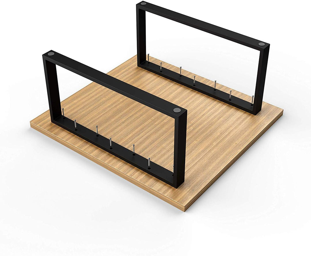 sossai® Couchtischkufen aus Stahl (pulverbeschichtet) | CKK1 | Farbe: Schwarz | Breite 80 cm x Höhe