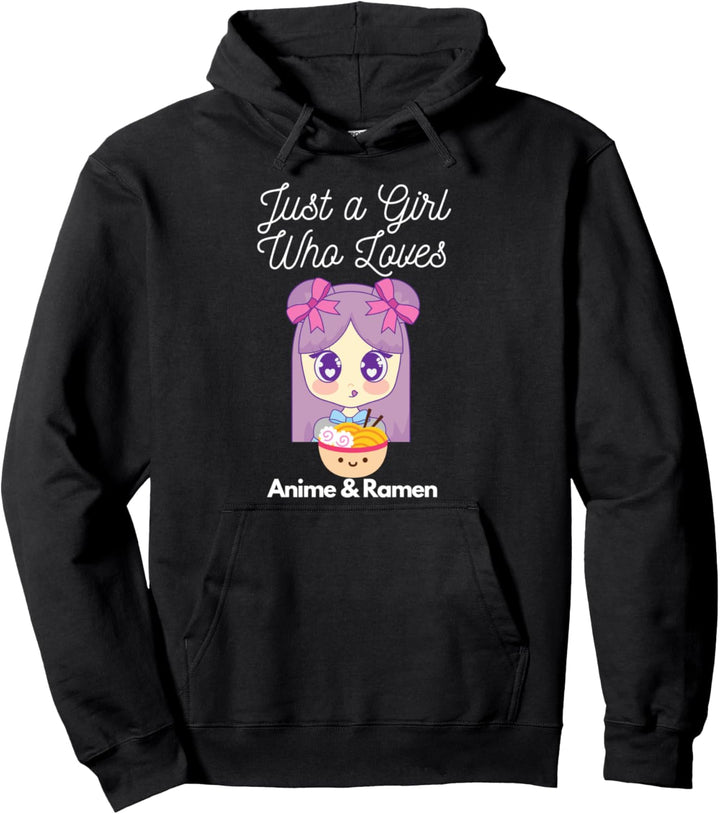 Nur ein Mädchen, das Anime und Ramen Manga Liebesgeschenk Pullover Hoodie