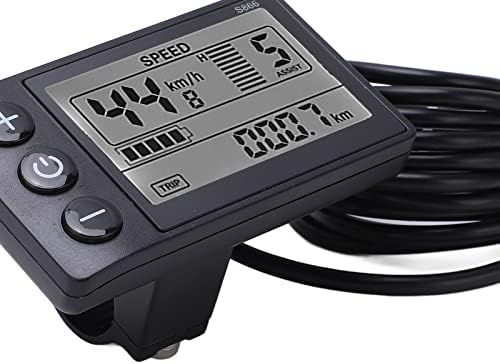 LCD-Display für Elektrofahrräder, S866 Wasserdichter Fahrradcomputer 24 V 36 V 48 V Elektroroller-Be