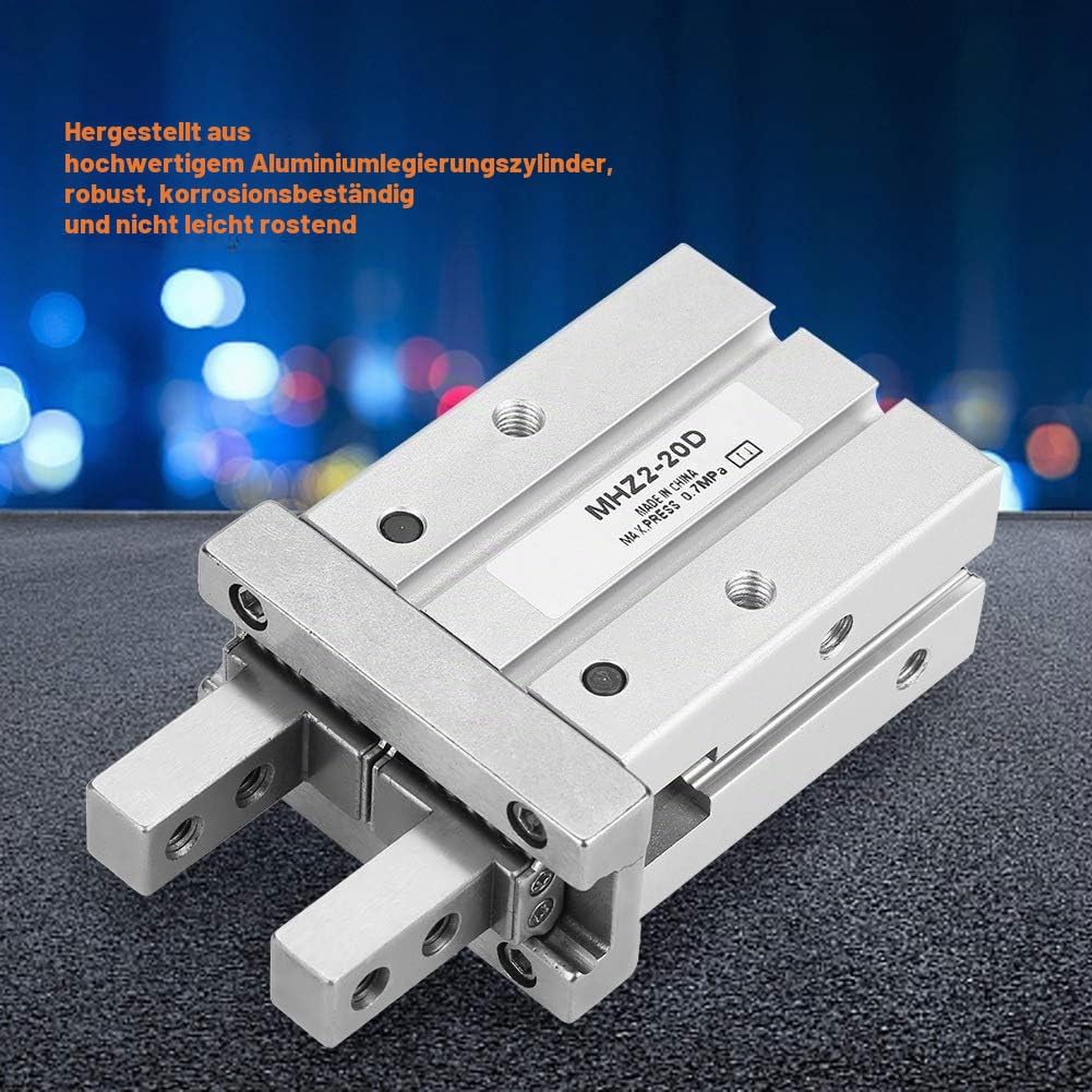 Jadeshay Parallel Greifer, MHZ2-20D 20mm Pneumatikzylinder Luftgreifer-Pneumatikzylinder Paralleler