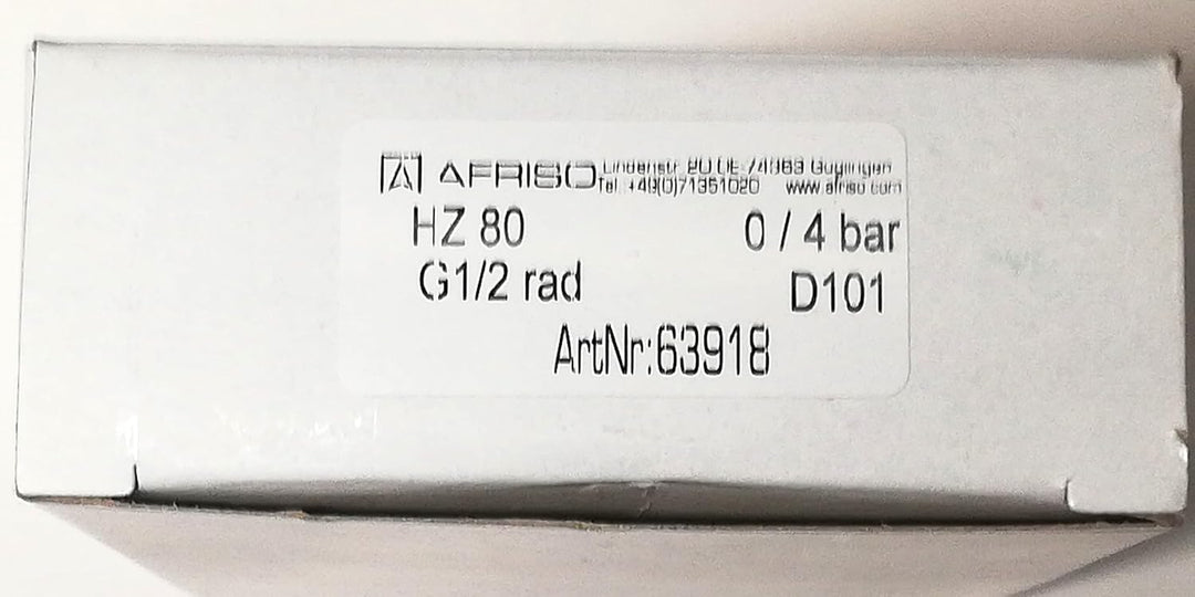 Rohrfeder-Manometer für Heizung/Sanitär - Radial, Afriso, Ø80mm, DN15 (1/2"), 3bar Markierung