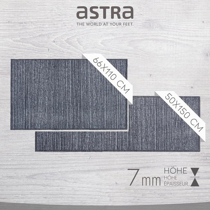 Astra rutschfeste Sauberlaufmatte innen - Melange 50 x 150 cm (Rechteckig) | Miabella Türmatte rutsc