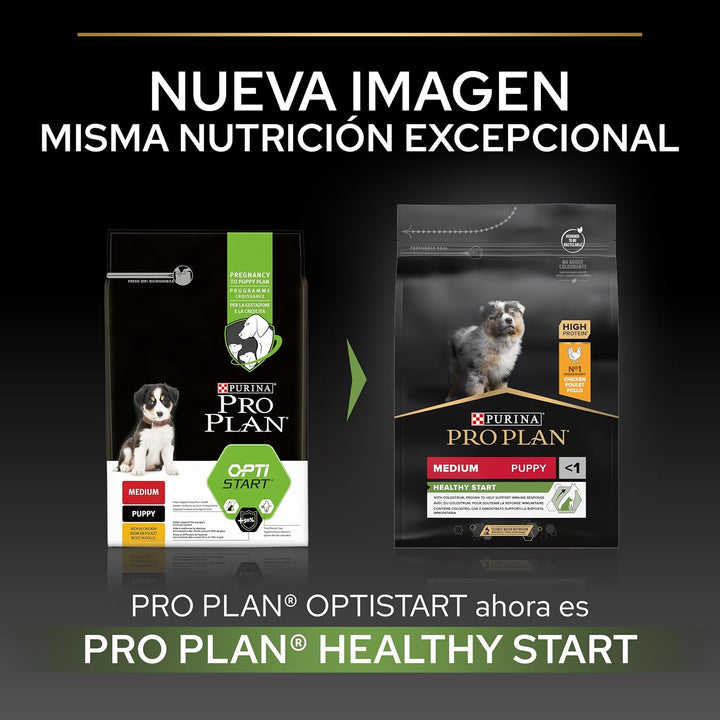Pro Plan PURINA PRO PLAN Medium Puppy Healthy Start, Welpenfutter trocken, reich an Huhn, 1er Pack (