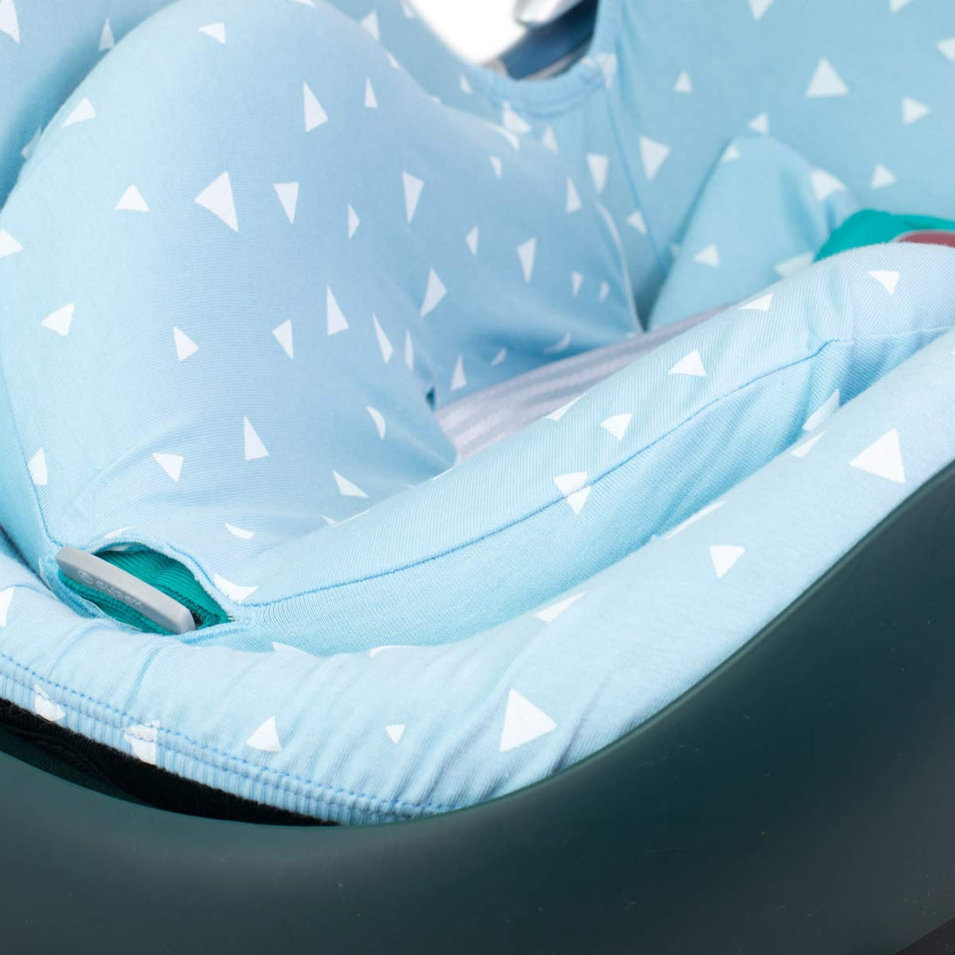 JYOKO Kids Bezug für Autositz kompatibel mit Cybex Aton Cloud- Q-M-2-4-5, aus Baumwolle (Aton Q, Blu