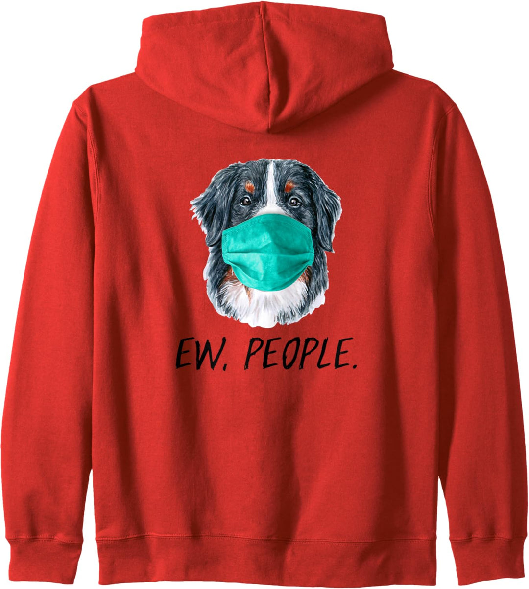 BERNER SENNER mit Gesichtsmaske Mundschutz Hund EW PEOPLE Kapuzenjacke