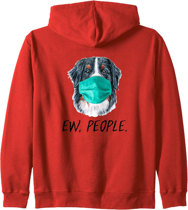 BERNER SENNER mit Gesichtsmaske Mundschutz Hund EW PEOPLE Kapuzenjacke