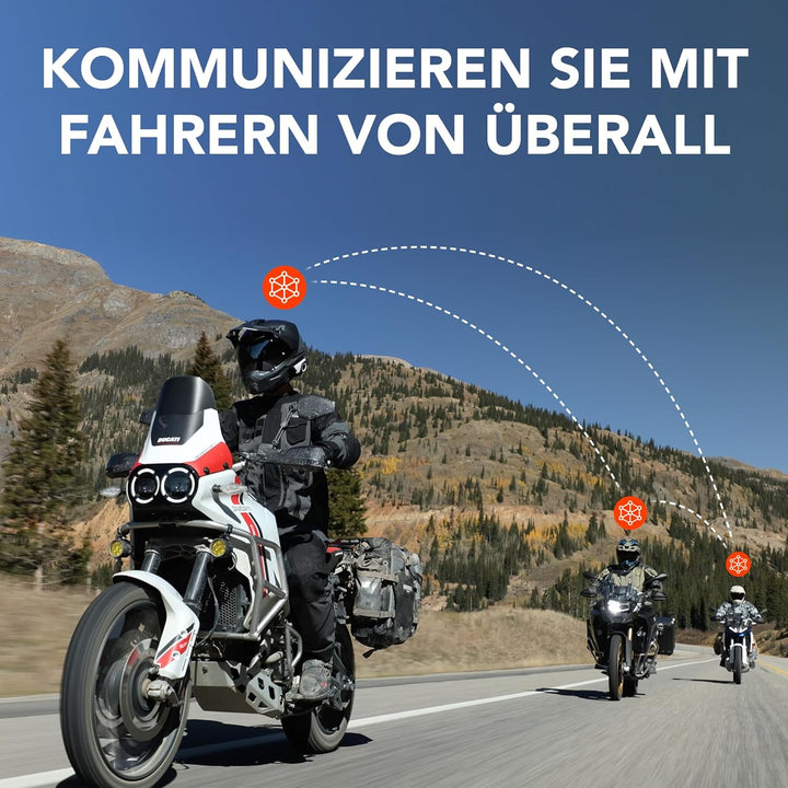 Sena 60S Motorrad-Kommunikationssystem Mesh 3.0, Wave, Bluetooth Intercom, IPX7 wasserdicht, 24 Std.