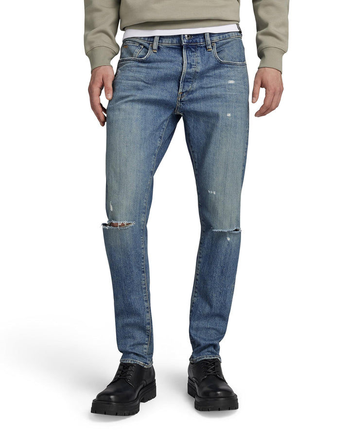 G-STAR Herren 3301 Slim Fit Jeans 28W / 30L Blau (Antique Faded Oasis Ripped 51001-d498-g128), 28W /