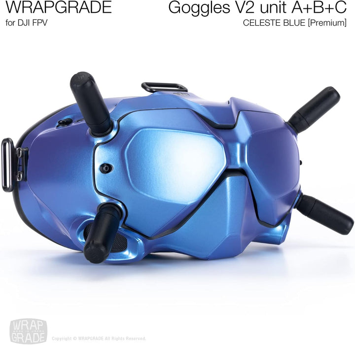 WRAPGRADE Skin Kompatibel mit DJI FPV | Goggles V2 (Celeste Blue)