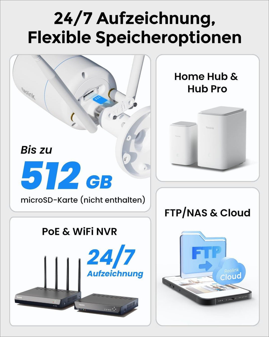 Reolink 4K Wi-Fi 6 Überwachungskamera, 5/2,4 GHz WLAN Kamera Outdoor mit IP67 Metallgehäuse, Mensche