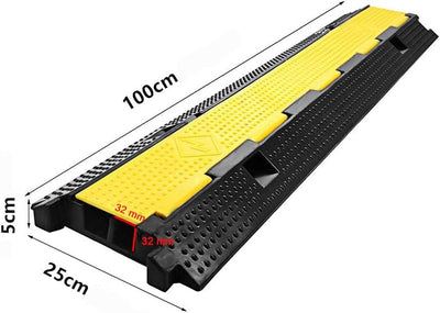 uyoyous 2-Kanal Boden Kabelbrücke, Kabelbrücke Überfahrschutz, Kabelkanal Brücke Rampe Protector aus