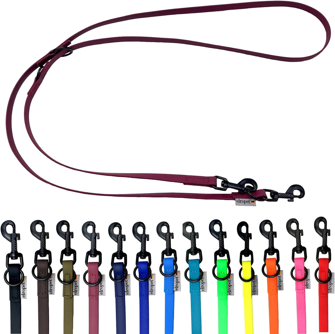 Biothane Hundeleine schwarzer Haken verstellbar für kleine Hunde/grosse Hunde 2m / 2,40m / 2,80m / 3