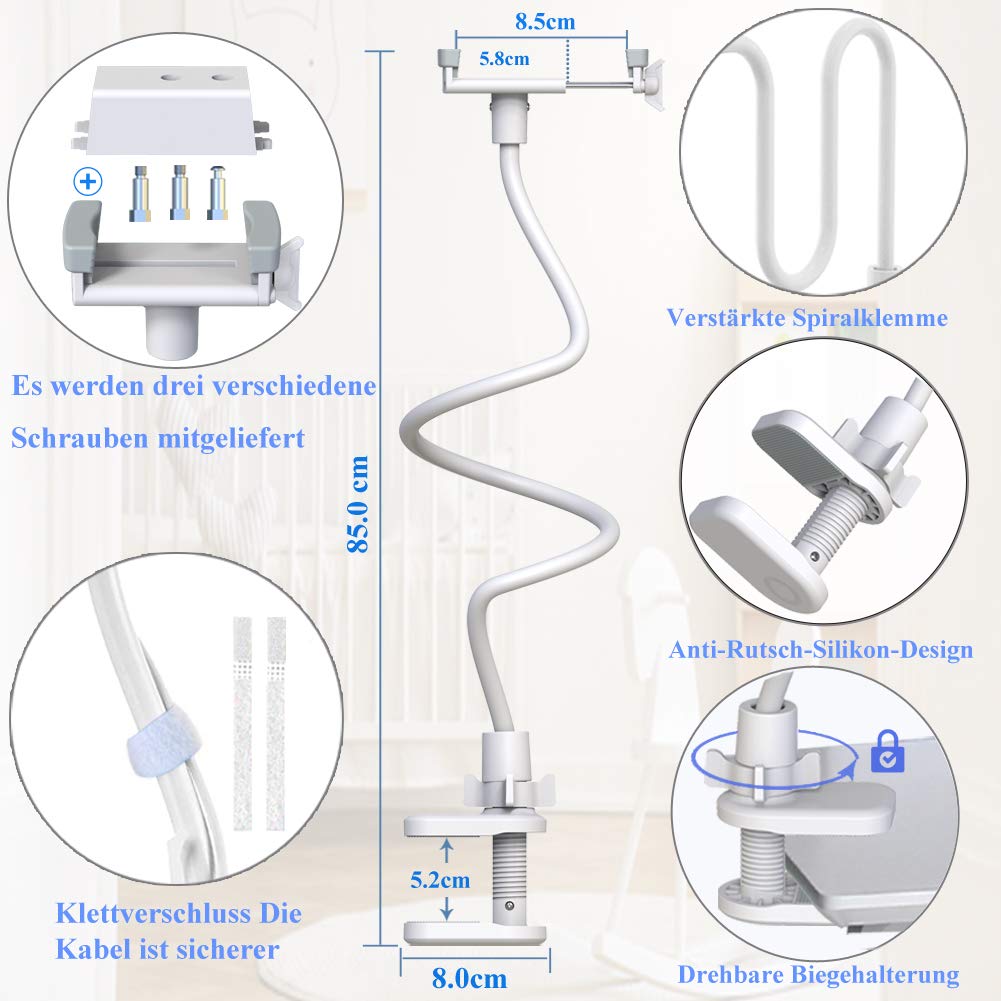 EYSAFT Babyphone Halterung,Kamera Halterung für HelloBaby/momcozy/GHB/Philips Avent/eufy/nooie/Blemi