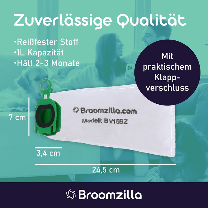 Broomzilla Staubsaugerbeutel für Vorwerk Kobold VB100 VB 100 FP100 FP 100 12 Stück Vorwerk Staubsaug