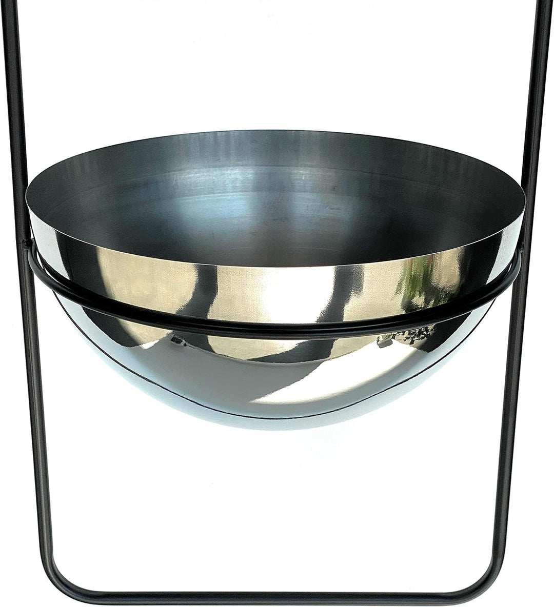 DanDiBo Blumenampel Innen Metall Wand Hängepflanzen 67 cm 96083 L mit Topf Silber Pflanzenhänger Blu