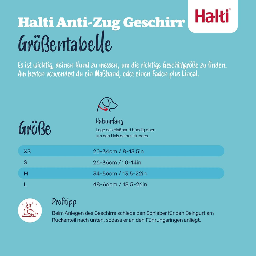 HALTI No Pull Anti-Zug Geschirr - Verhindert, dass Ihr Hund an der Leine zieht, Gepolsterter Brust-