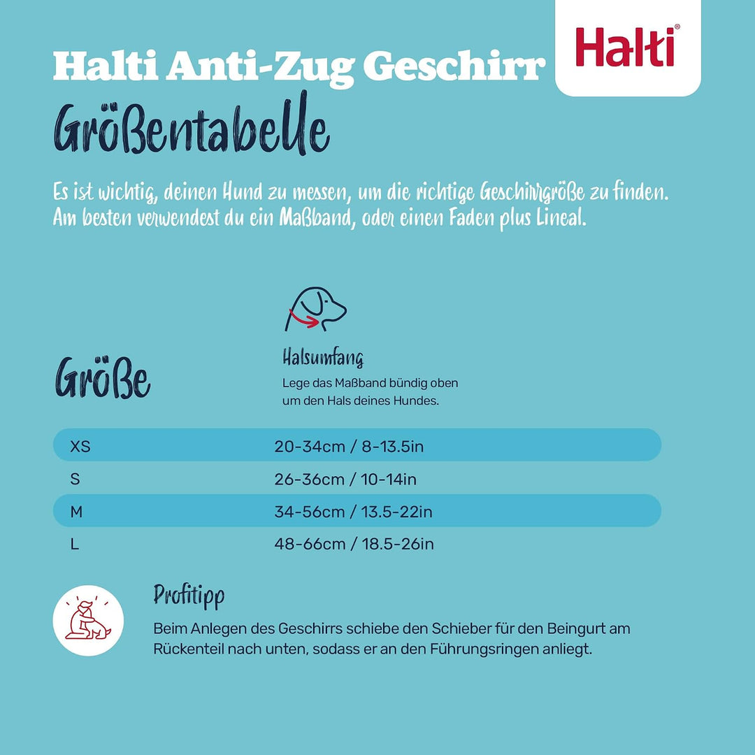 HALTI No Pull Anti-Zug Geschirr - Verhindert, dass Ihr Hund an der Leine zieht, Gepolsterter Brust-