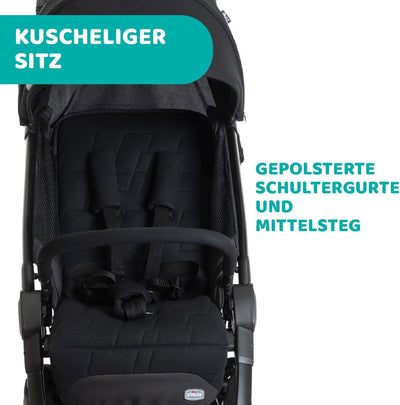 Chicco We Kinderwagen, faltbar, ultraleicht, von 0 Monaten bis 22 kg, Reise-Kinderwagen, neigbar, mi