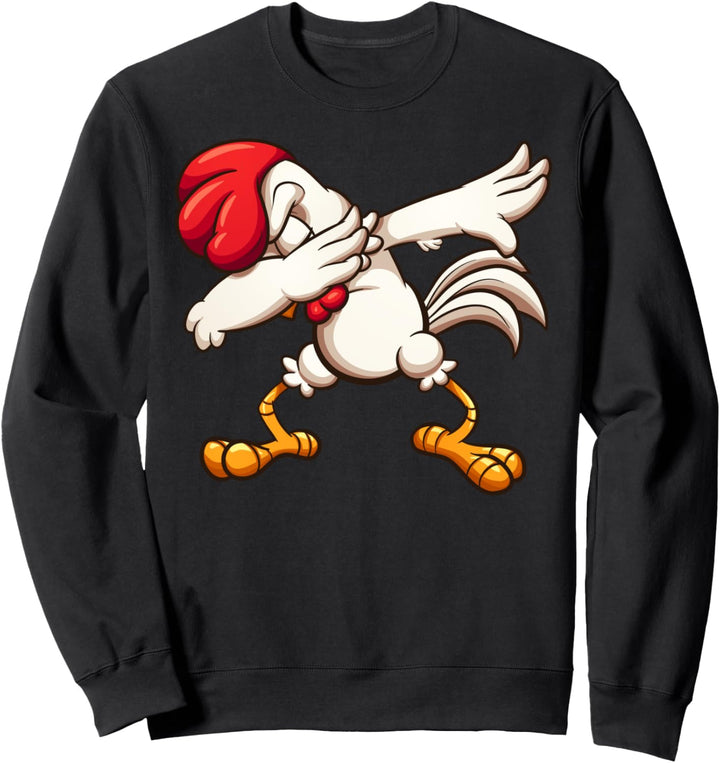 Lustiges tupfendes Huhn, Huhn, das tupft und feiert Sweatshirt