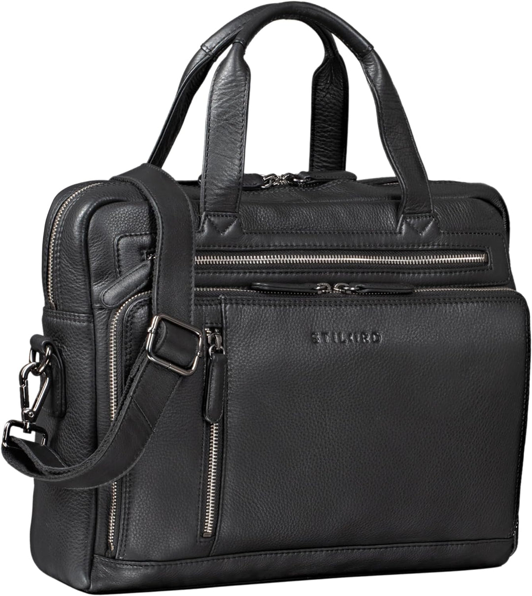 STILORD 'Avery' Businesstasche Leder Damen Herren Umhängetasche Vintage Aktentasche Arbeitstasche 13