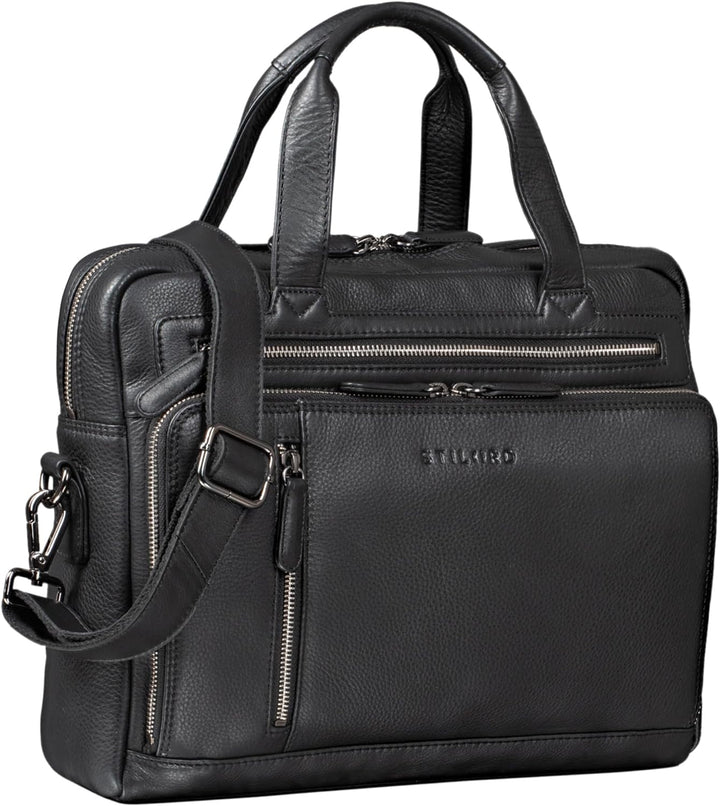 STILORD 'Avery' Businesstasche Leder Damen Herren Umhängetasche Vintage Aktentasche Arbeitstasche 13