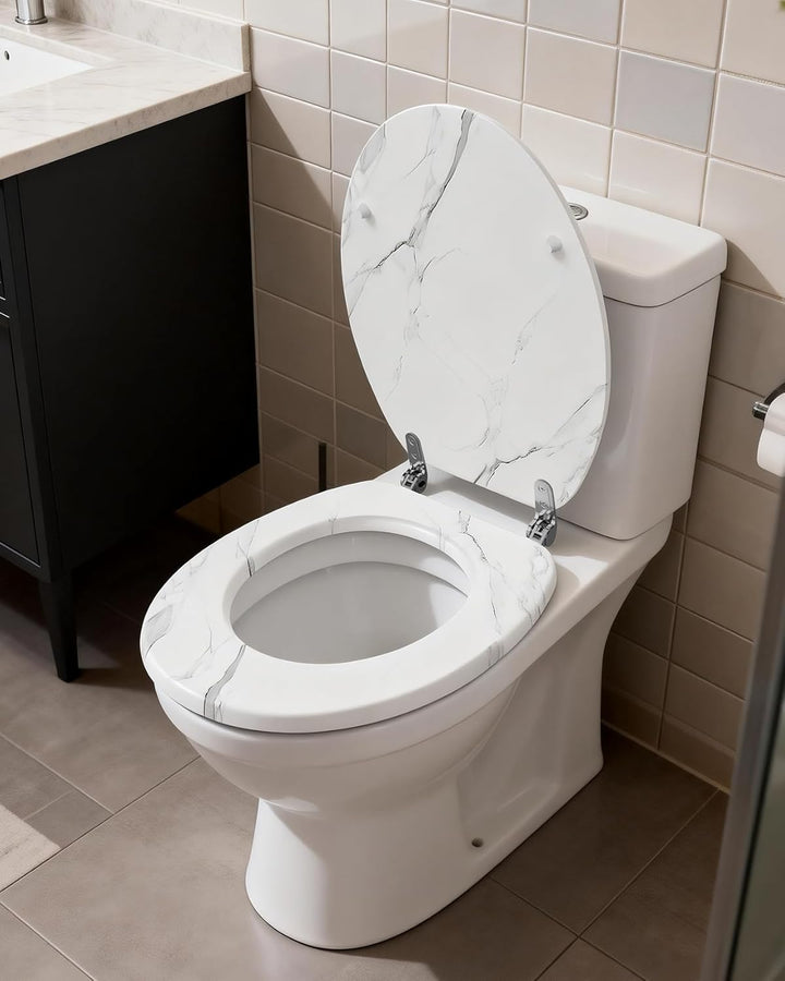 Ribelli WC Sitz mit Absenkautomatik, Toilettendeckel O-Form in Viele Motiven, Klodeckel Einfache Mon
