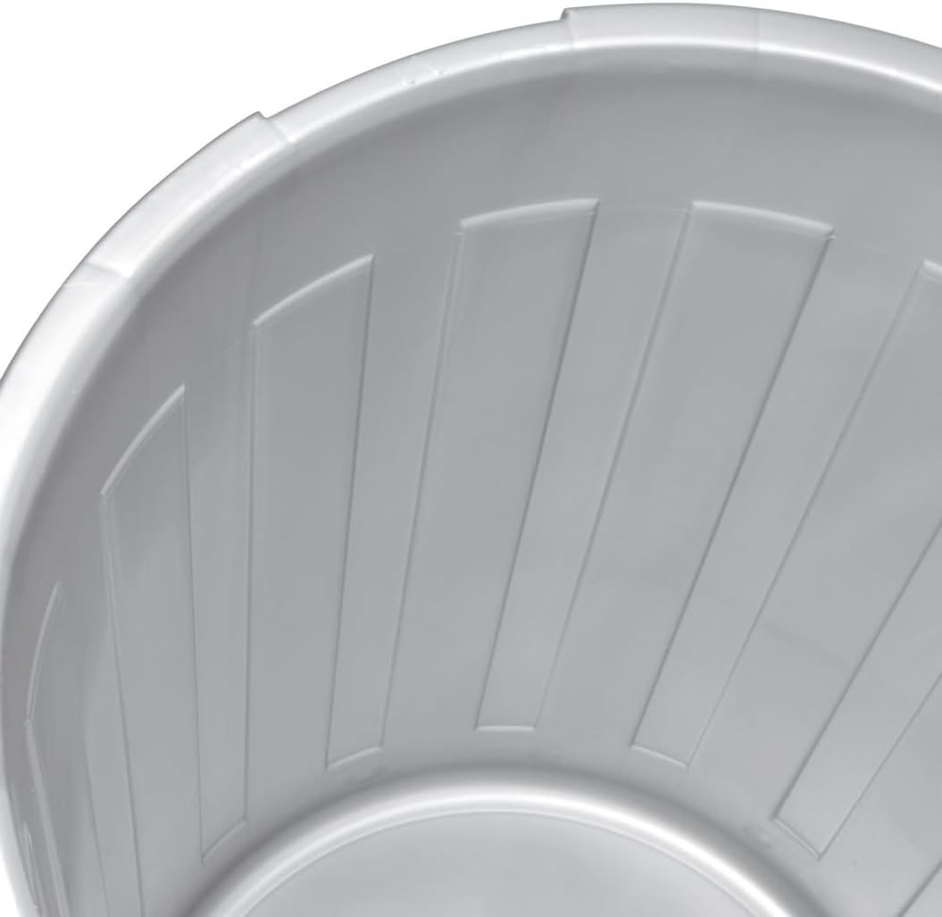 keeeper Supermax-Tonne mit Deckel, Polypropylen, 50 l, 50 x 55 x 50 cm, Mats, Silber 50 L Silber, 50