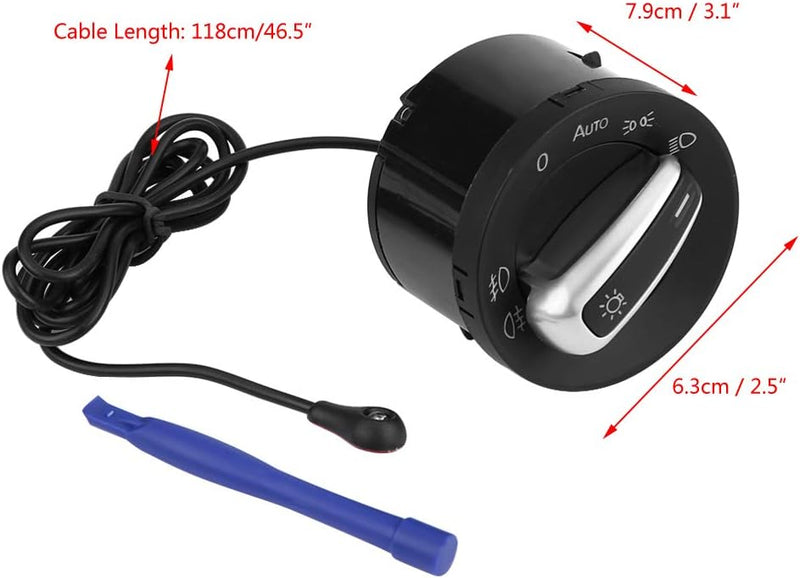 Lichtschalter Scheinwerferschalter für MK5 MK6, Auto-Scheinwerferschalter Steuerschalter, Sensormodu