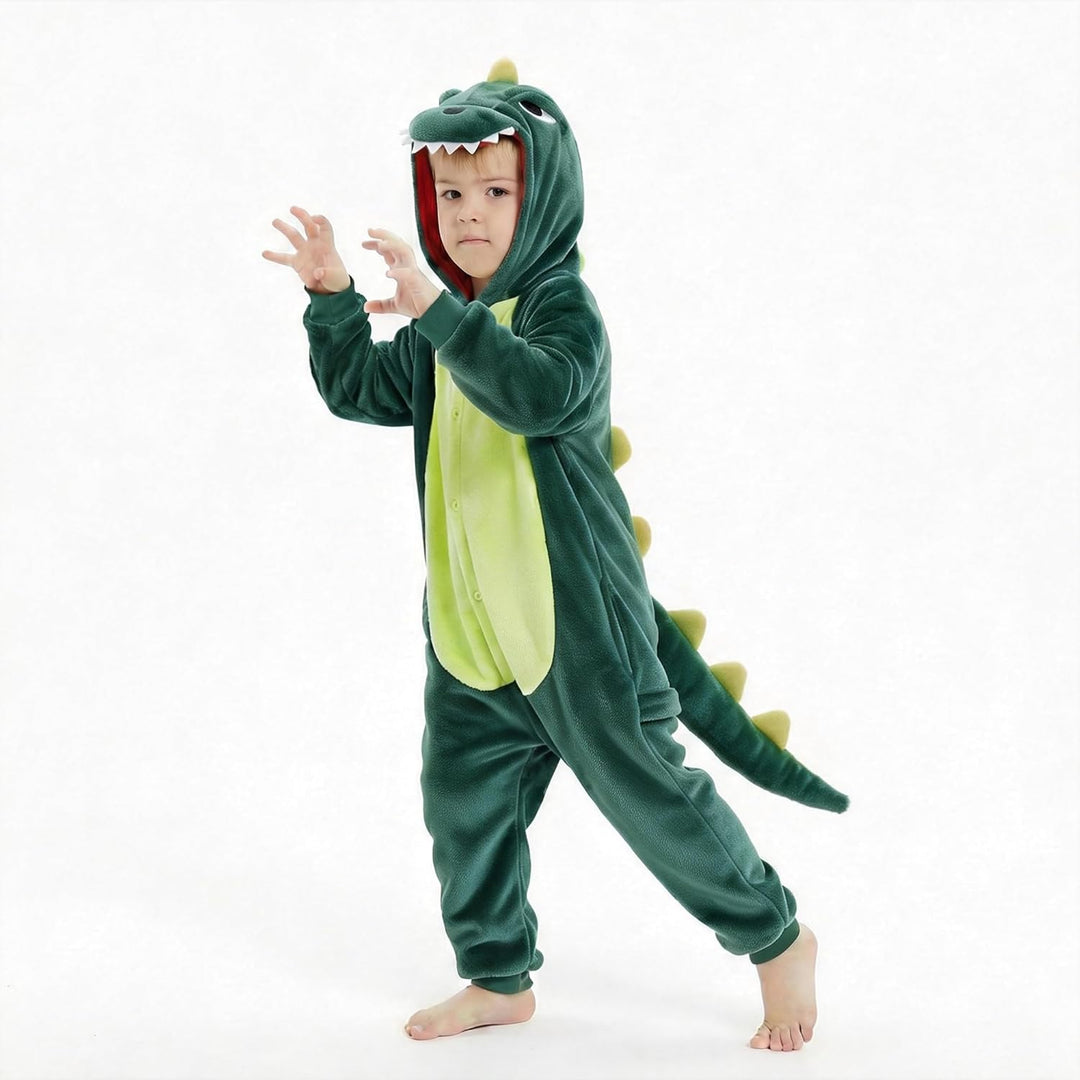 Seawhisper Dinosaurier Kostüm Kinder 92 98 Dino Drachen Kostüm Jumpsuit Schlafoverall Tier Halloween