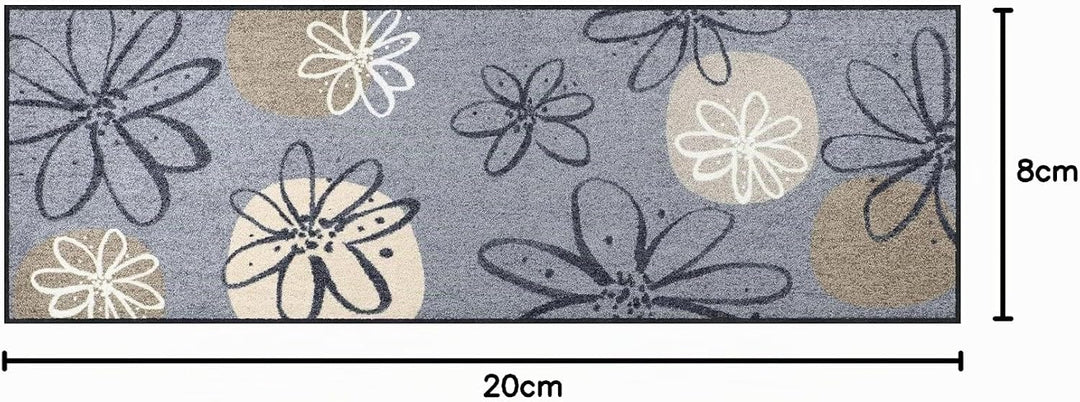 Erwin Müller Fussmatte Koblenz, Schmutzfangmatte, Fussabtreter rutschhemmend, Blumenmotiv - robust,
