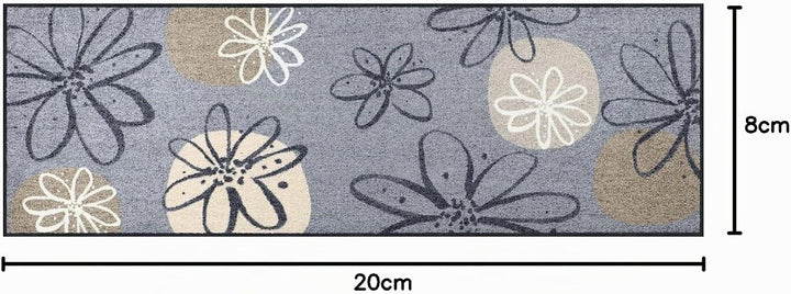 Erwin Müller Fussmatte Koblenz, Schmutzfangmatte, Fussabtreter rutschhemmend, Blumenmotiv - robust,