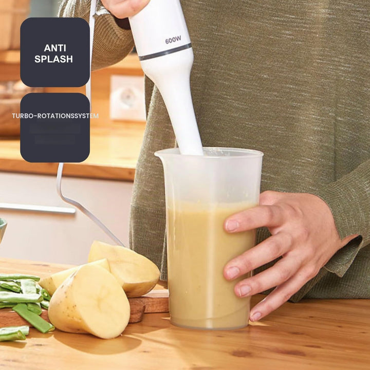 Black+Decker - Stabmixer BXHB500E 600W | Kompaktes und ergonomisches Design | Abnehmbarer Kunststoff