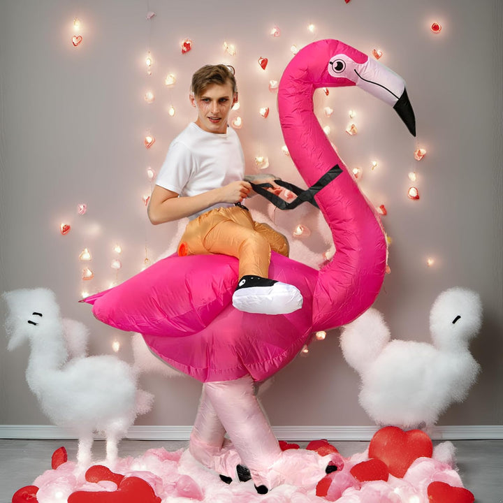 JASHKE Flamingo Kostüm Aufblasbares Kostüm Flamingo Aufblasbare Kostüme Erwachsene Flamingo Kostüm E