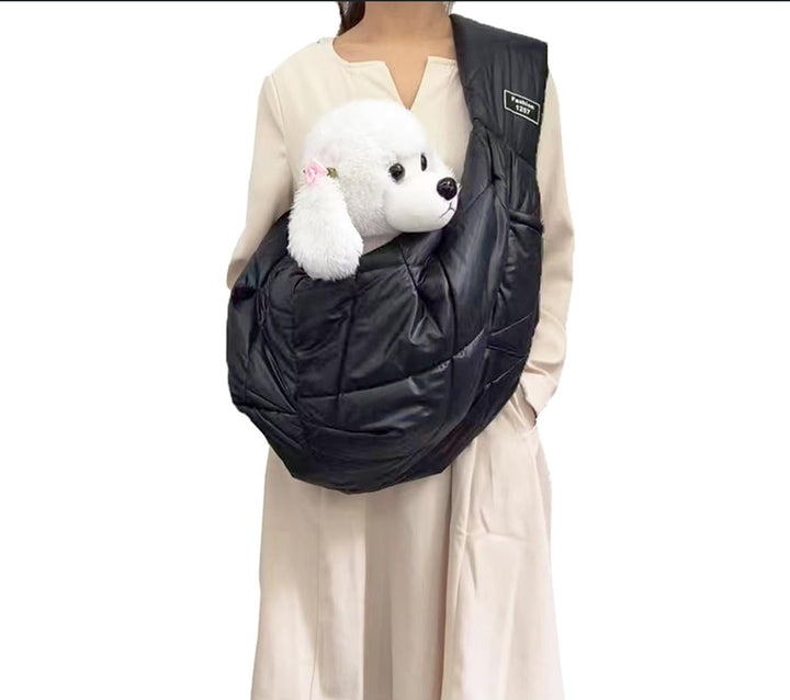 CYBERNOVA Small Pet Dog Cat Sling Carrier für 1-7kg, warm und Winddicht mit Tasche, Hand-Free Pet Ba