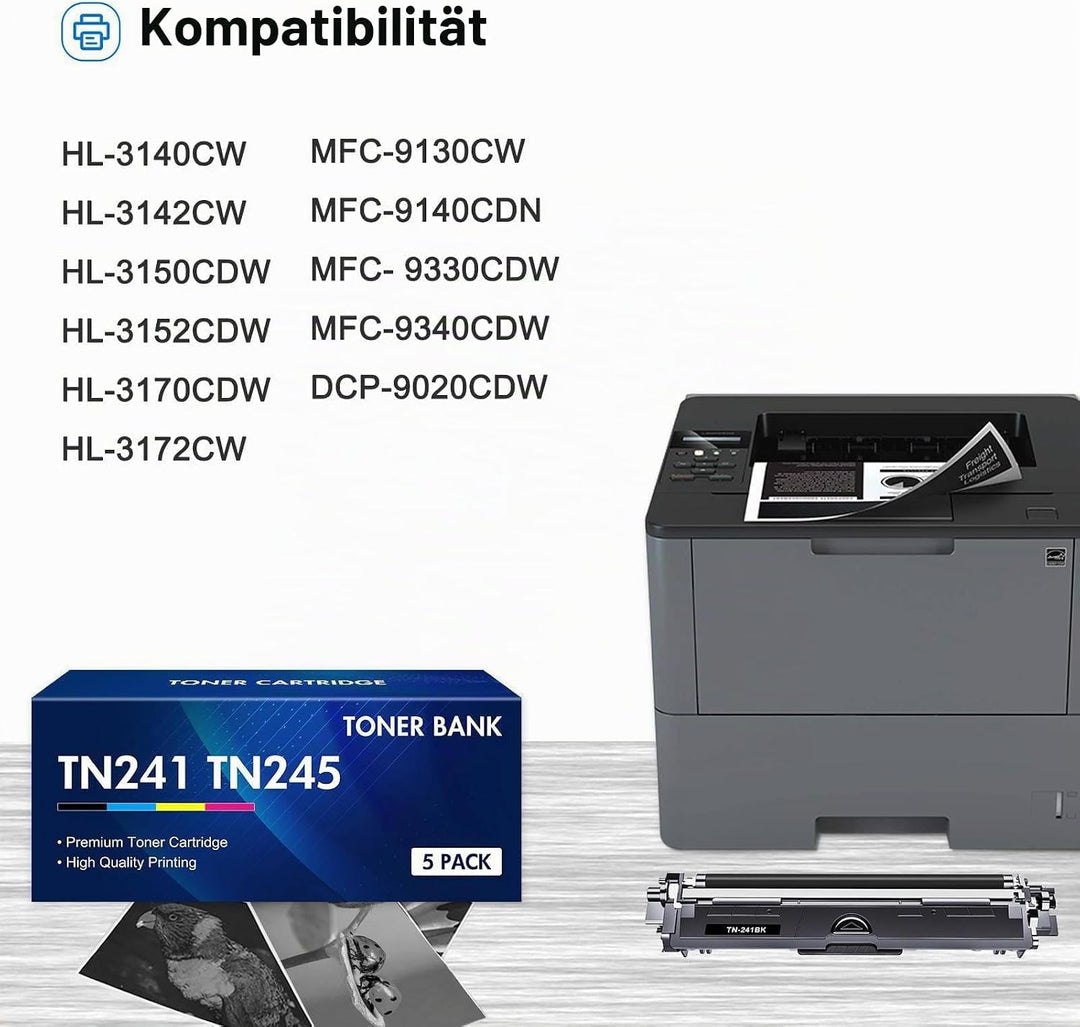 Toner Bank TN241 TN245 Kompatibel für Brother MFC 9332CDW DCP 9022CDW MFC 9142 CDN MFC-9332CDW DCP-9