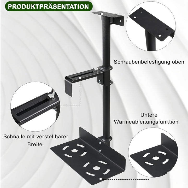 STEEIRO PC Halterung Unter Schreibtisch, Heavy Duty PC Halterung, Computergehäuse-Halterung bis zu 3