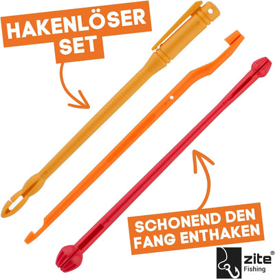 Zite Fishing Angelkoffer mit Zubehör Angelset | Grundausstattung mit Posen, Blei-Gewichten, Haken, F